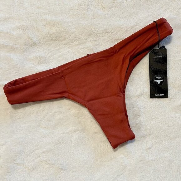 NWT Tavik Ali Mini Swim Bottom in Rust - Extra Small - Picture 2 of 7